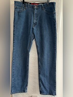Wrangler Performance Classic Straight Leg Blue Denim Jeans